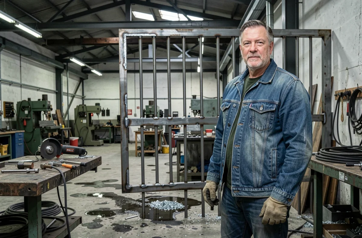 Serrurier métallier de Compao Serrurier Métallier Gundershoffen dans son atelier industriel