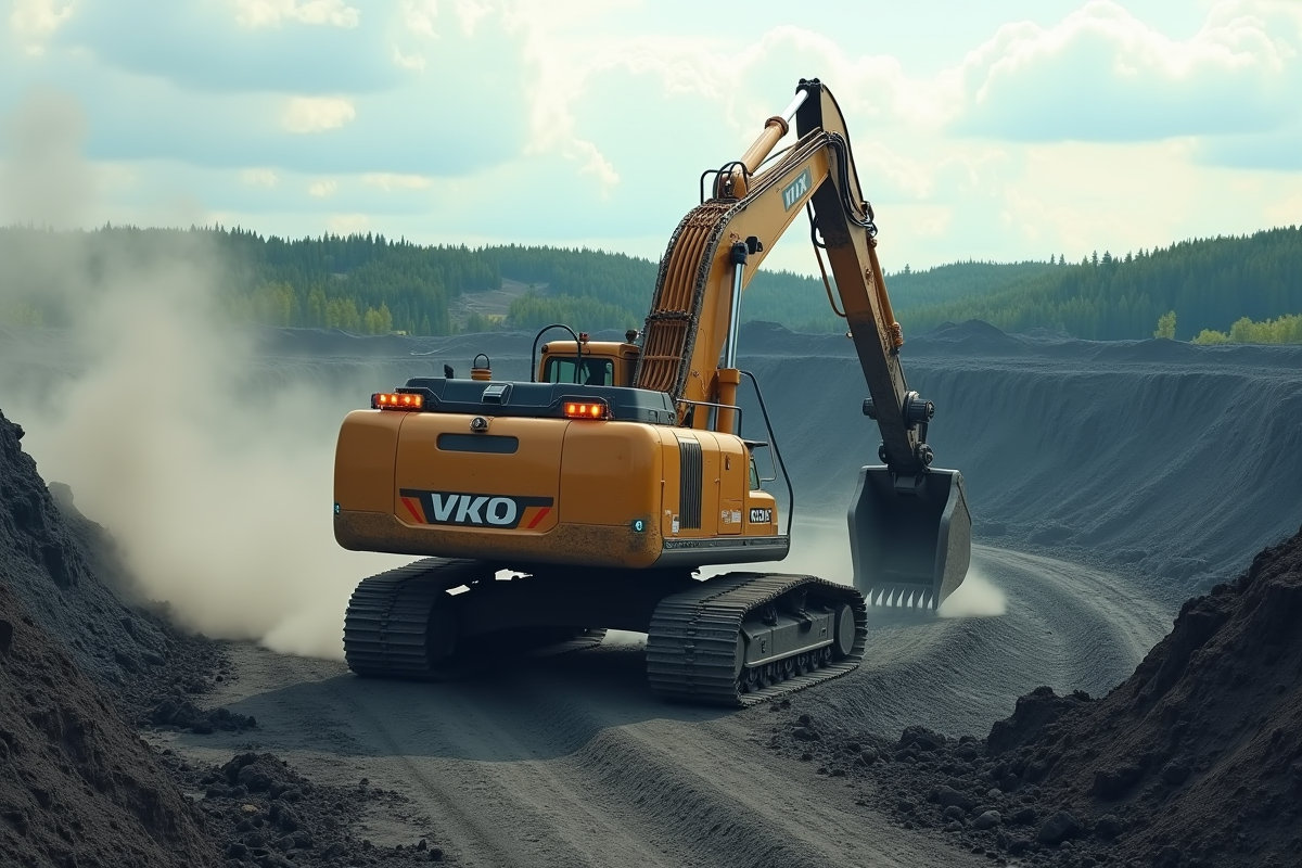 Exca-vor géant dans une mine de charbon en plein air
