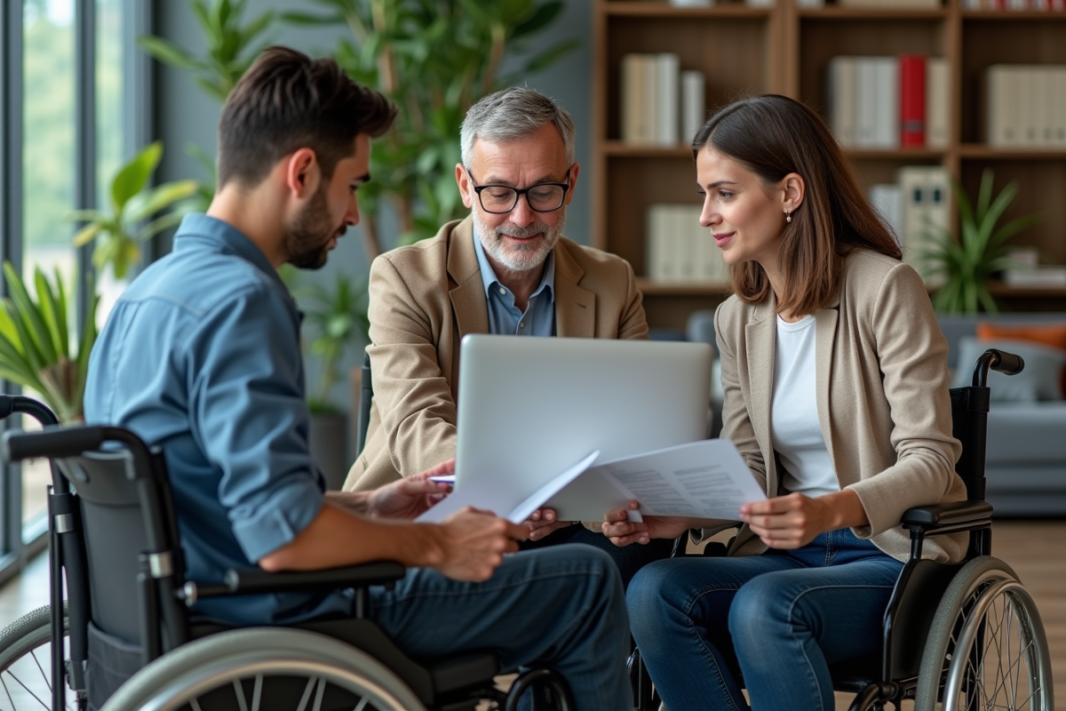 Collègues discutant autour d